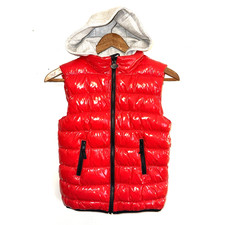 Appaman Apex Sleeveless Nylon Vest With Hood Red Size 8 Shinny