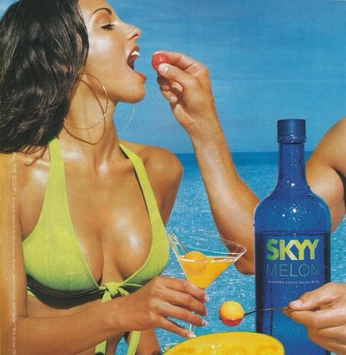 Vintage 2004 Skyy Melon Vodka Original Print Ad Sexy Woman Photo 21x28cm MAX 77