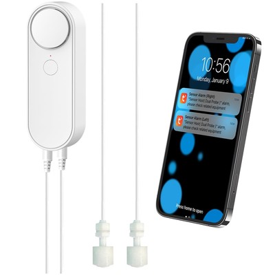 WiFi Water Level Detector with Dual Probe, Smart High/Low Water Level Sensor ...