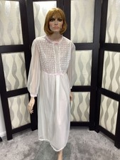 Vintage Double Layer Nylon Nightgown By Kayser Baby Pink Ribbon Trim Sexy ??????
