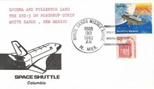 30 Mar 1982 Space Cover, Space Shuttle Columbia, STS-3, Lands in White Sands NM