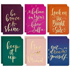12-Pack of Inspirational Notebooks for Women, Writing, Motivation, Small