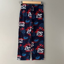 Boys Arizona XS 6/7 Fleece Football Pajama Pants Bottoms