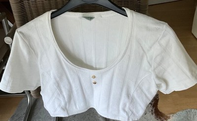 Hammerschmid Dirndl Bluse, Herzchenmuster, weiß, Gr. 36