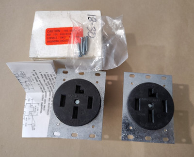 Arrow Hart Black Single Receptacle Flush Mounted 18-30R 30A 120/208V 4P4W 8330N