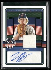 Zane Burns 2023 Panini USA Baseball Stars & Stripes 15U National Team Signatures