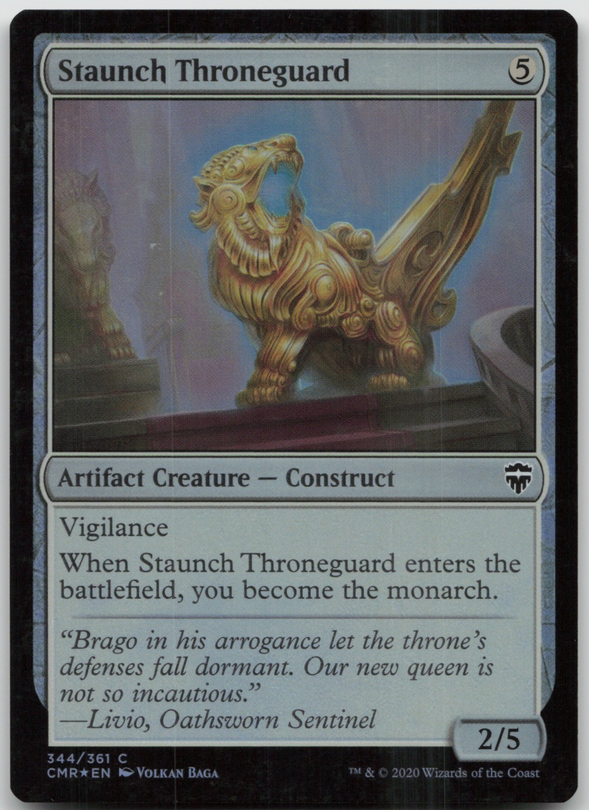 Staunch Throneguard C Foil Commander Legends 344 NM Volkan Baga