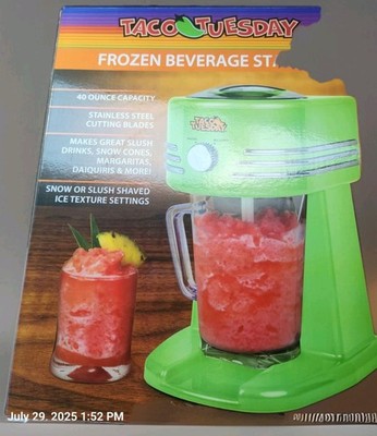 Nostalgia Taco Tuesday Frozen Drink Maker and Margarita Machine for Home 