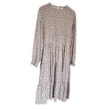 Hayden Plus Dress Women’s 1XL Floral Boho Smocked Long Sleeve MIDI 