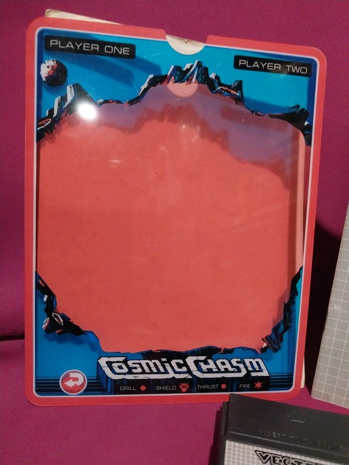 Vectrex Cosmic Chasm Cartridge, Overlay, Sleave & Manual GCE Milton Bradley - Image 3 of 4