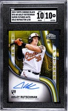2023 Chrome Black Adley Rutschman Super Futures Auto Gold Refractor SGC 10 /50