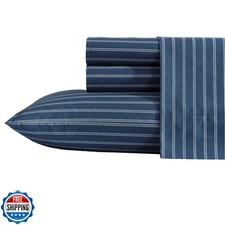 Nautica - Twin Sheets, Premium Cotton Percale Bedding Set, Stripe