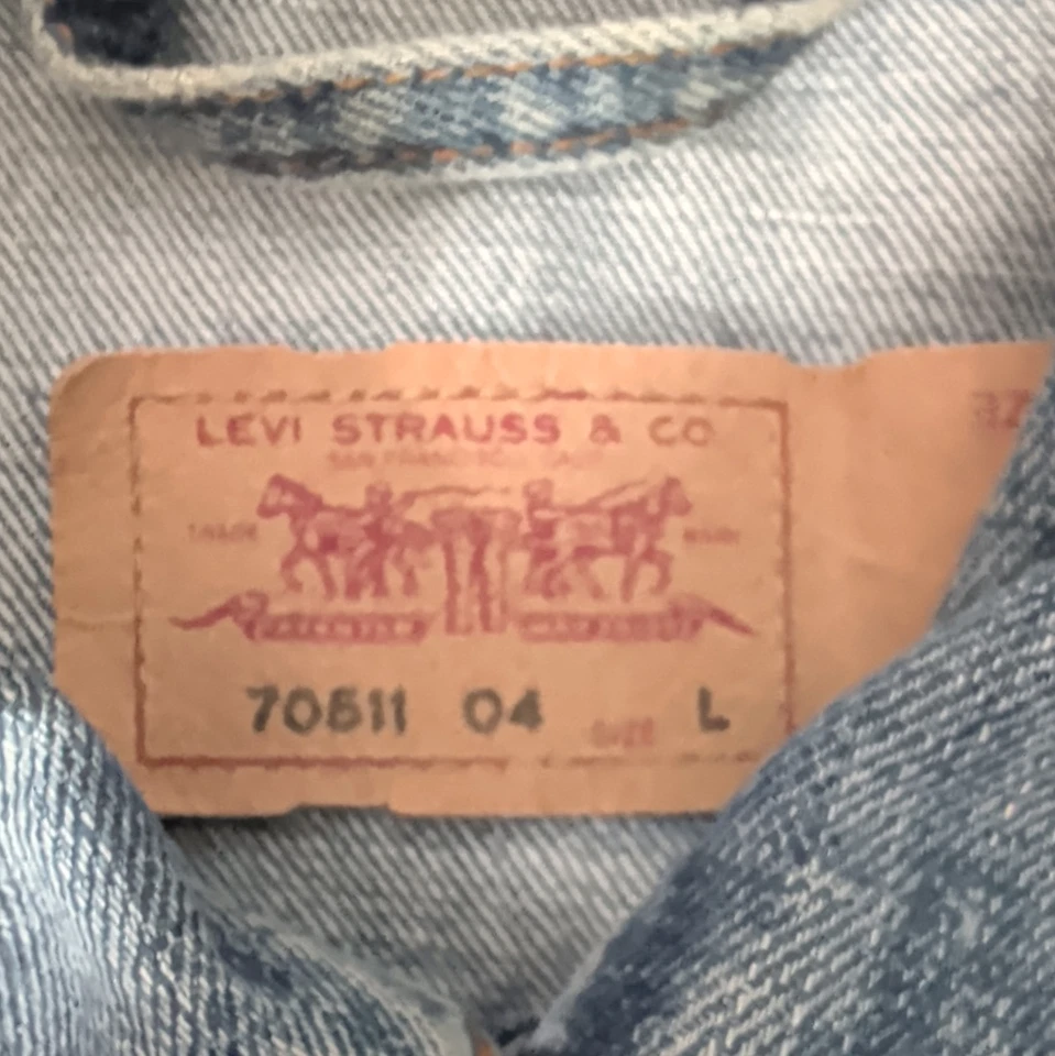 Levis Lvc . 70511 04 Blue Denim Jacket Y2k 90s Vtg USA  Men’s L, photo 4 of 5