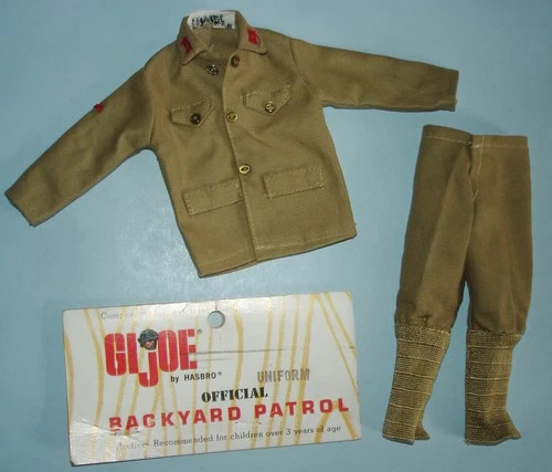 GI JOE Uniform Official Backyard Patrol Jacket Pants & Header Card Hasbro 1960s