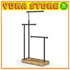 Sriwatana Carbonized Black Jewelry Organizer Stand Tall Necklace Holder Display