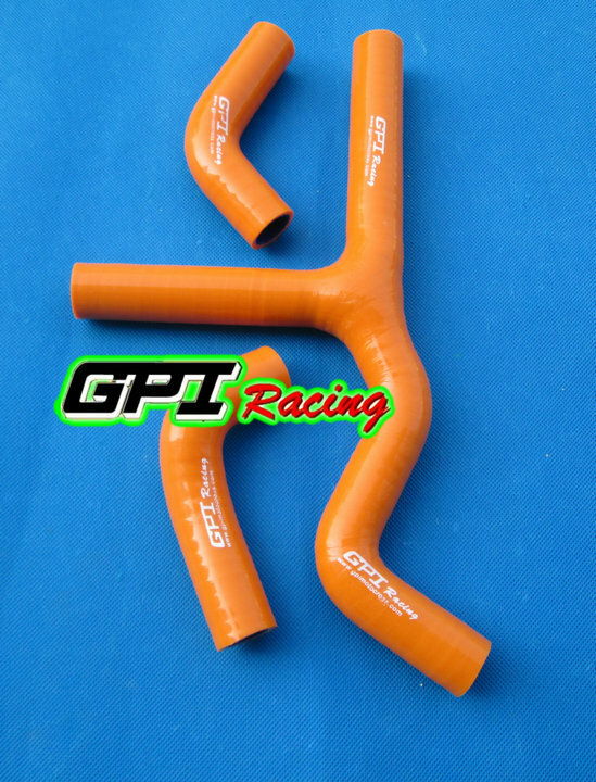 CMS Silicone Radiator Hose Kit For KTM 400/450/525/560 SX EXC MXC (2003-2007) - Orange