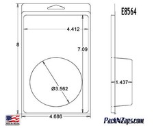 E8564: 300 - 8"H x 4.7"W x 1.4"D Clamshell Packaging Clear Plastic Blister Pack