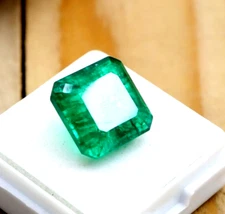 AAA+ Radiant Cut 8 Ct Loose Gemstone Emerald Columbian Certified Best gift