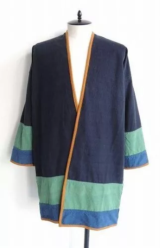 visvim SANJURO COAT BORDER Size 2 Authentic Men Used from Japan