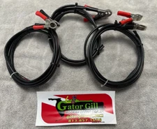 #10 AWG copper wire test leads 3' w/Stainless steel Alligator Clips Heavy Duty 3