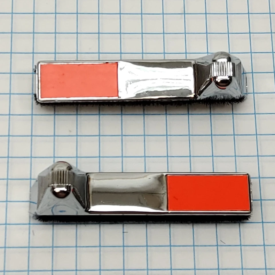 New Genuine GM Chrome / Orange Lock Slide Knobs Fits 84-88 Fiero +More - Изображение 4 из 4