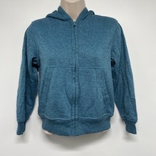 Faded Glory Girl's Full Zip w/ Pockets Teal Hoodie Jacket Size 8 / Medium