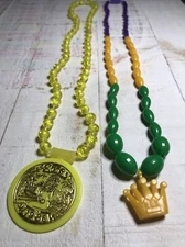 Lot Mardi Gras Bead King Crown Specialty Necklace New Orleans Carnival Parade 86