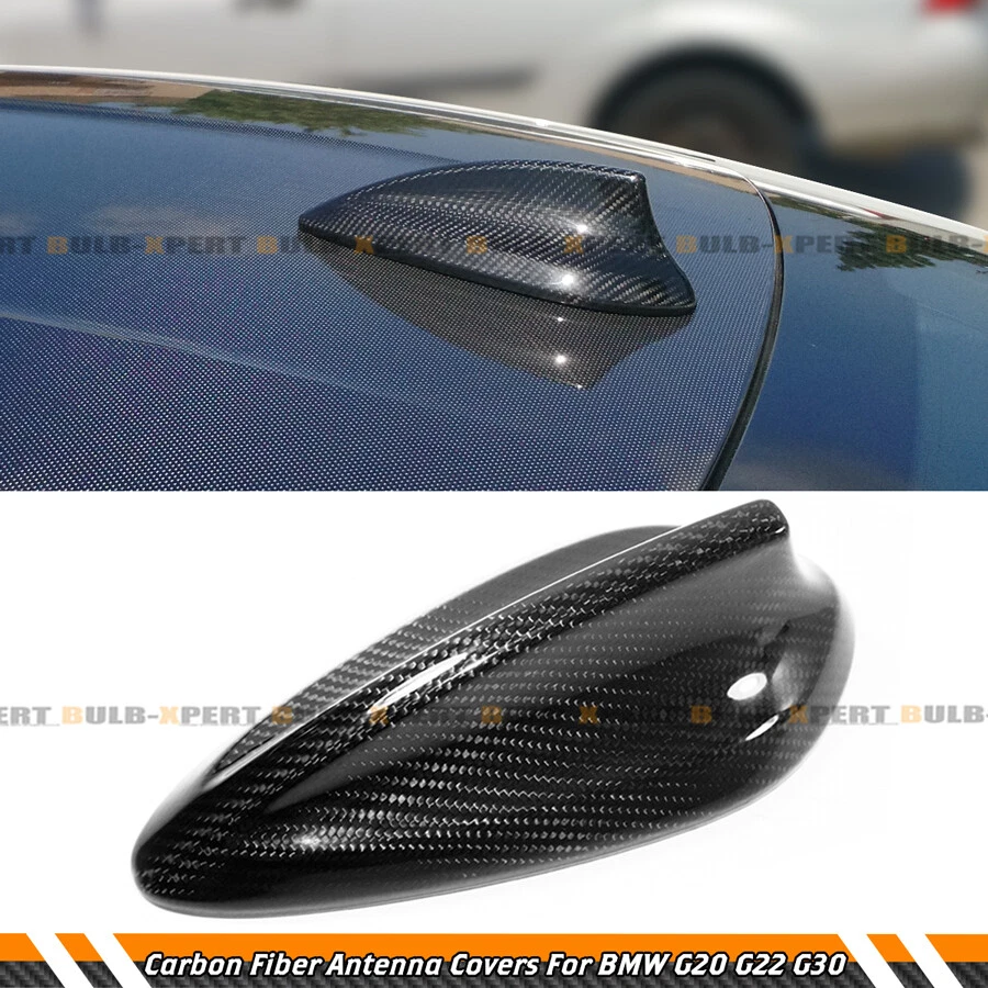 PARA BMW 17-22 G20 G22 G30 SERIE 3 4 5 FIBRA CARBONO ALETA DE TIBURÓN ANTENA TAPA Foto 2 de 4