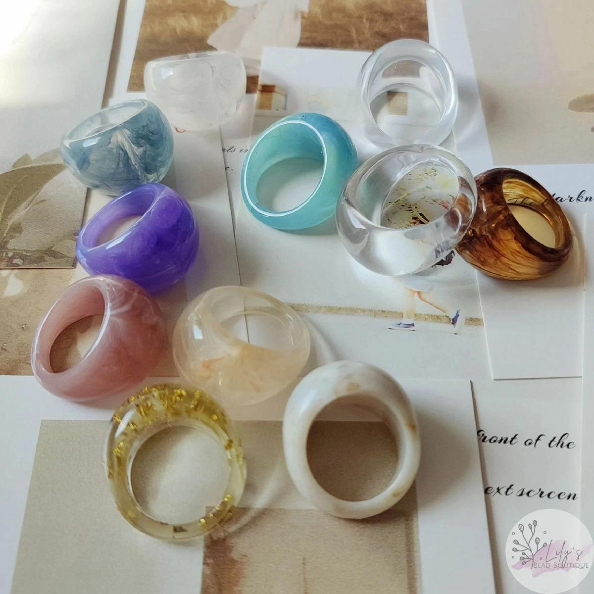 Resin rings chunky deals