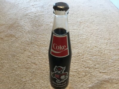 1983 Coca Cola N.C. State Wolfpack 10 oz. full bottle The Cardiac
