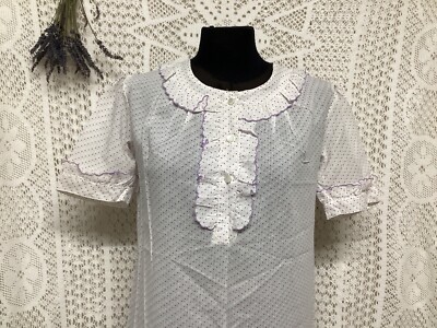 True Vintage Charmor Femmes Jupon Robe de Nuit Lingerie Blanc Taille 38
