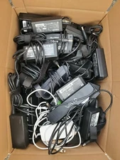 Box Of Misc Laptop Chargers Many Brands Dell Sony Toshiba Etc. Untested