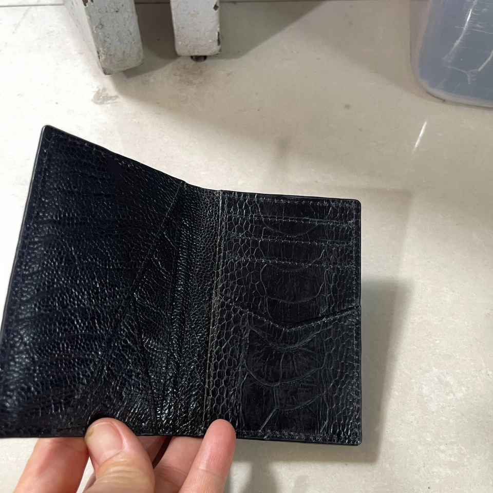 DOUBLE SIDE Genuine Ostrich Leg Leather Skin Credit Card Holder - Image 4 of 4