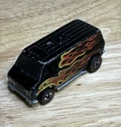 Vintage Hot Wheels Redline 1974 Super Van Black w Flames Missing A Wheel