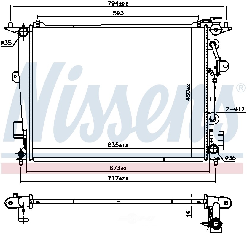 Nissens North America 675074 - Radiator for sale online | eBay