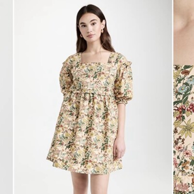 daphney floral mini dress Rose Floral Corset Mini Dress Daphne | XS-3XL | Perfect for Birthdays & Garden Parties