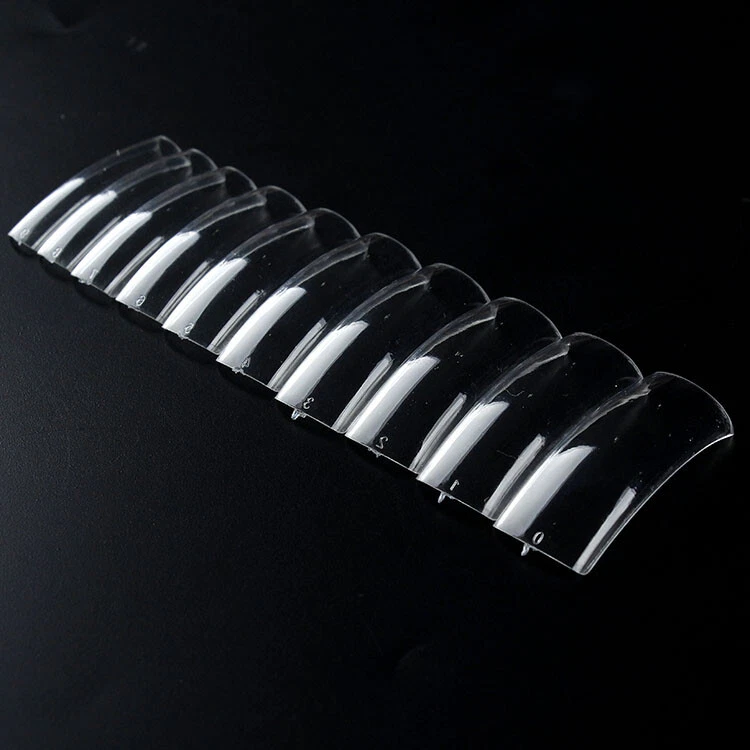 300pcs French Half Cover Long Square Curved False Nail Extension Tips Manicure - Image 3 of 4