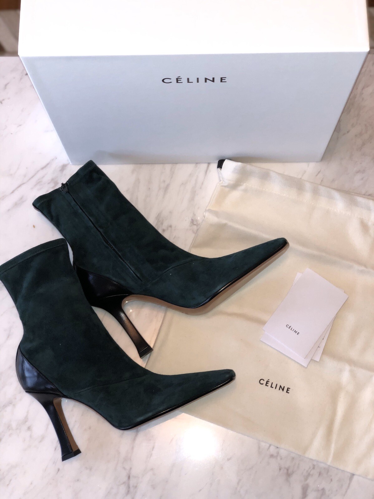 celine square toe boots