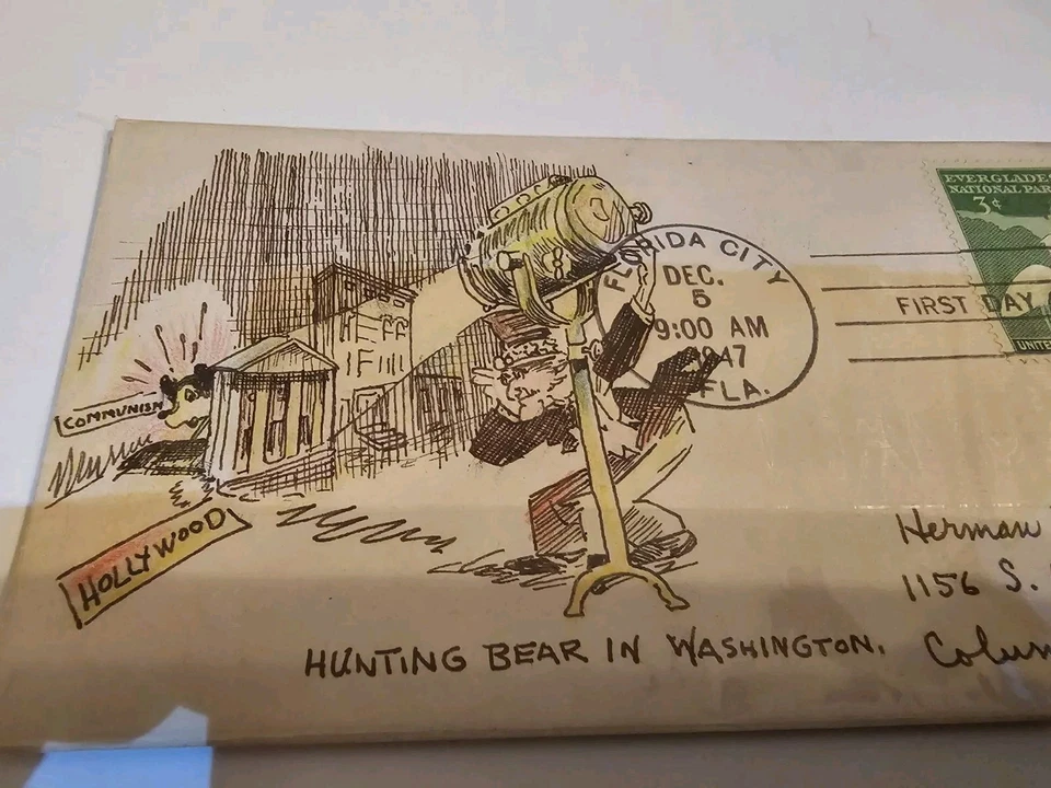 RARE THORTON SHAW HAND PAINTED FDC SC # 952 1947 - Image 4 of 4