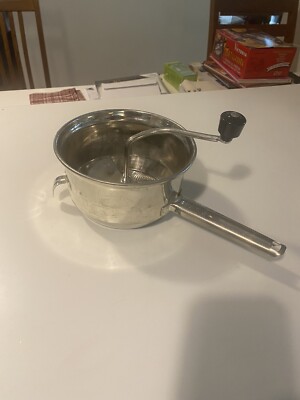 Vintage Foley Food Mill No. 101 Stainless Steel 2 Quart Masher Ricer 7'' Strainer
