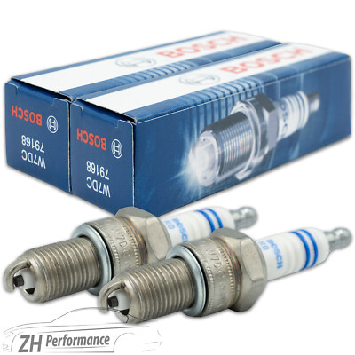 2x BOSCH W7DC Zündkerze 0 241 235 755 für Citroen Peugeot Honda VW Volvo Yamaha