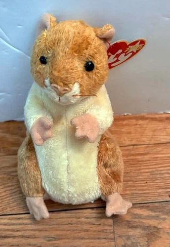 TY Beanie Baby Pellet Hamster Plush Doll Stuffed Animal Vintage NWT