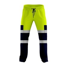 Hi Viz Vis Safety Work Fleece Trousers Jogging Bottoms Joggers Sweat Pants S-2XL