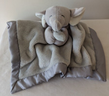 Carters Gray Elephant Lovey 15" Security Blanket Plush Baby Toy