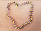 GENUINE * AMETHYST * NECKLACE 16" LONG, 9-10 mm stone, Hand-Made in USA