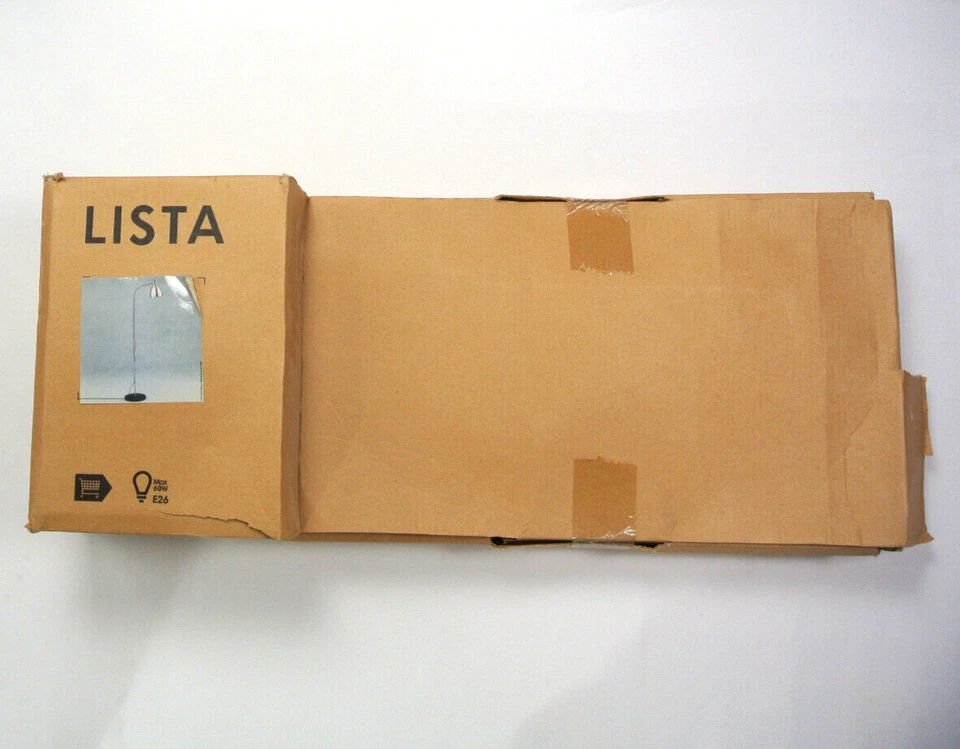 NEW READ - Vintage Ikea Lista Floor Lamp '02 Like Lersta Silver Metal Black Base - Image 2 of 4