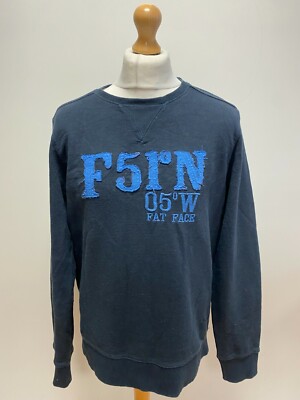 Y698 HERREN FAT FACE MARINEBLAU RUNDHALSAUSSCHNITT LANGARM SWEATSHIRT UK M EU 50