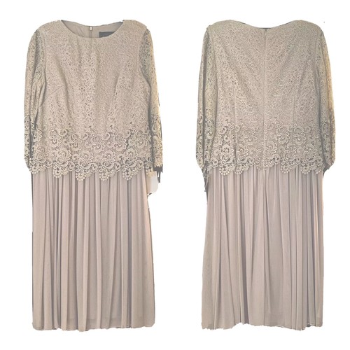 Alex Evenings Petite One Piece Lace Top Detail Cocktail Dress, 10P in Beige, NWT - 第 1/12 張圖片