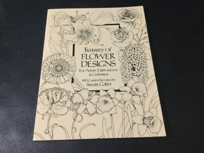 Treasury of Flower Designs, Susan Gaber 1981 Softcover (Brand New) Dover