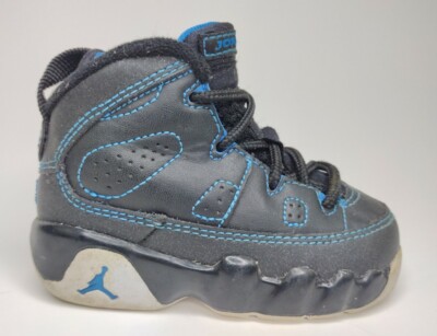 Nike Air Jordan IX 9 Retro Black /White Photo Blue 401812-007 Size 4c